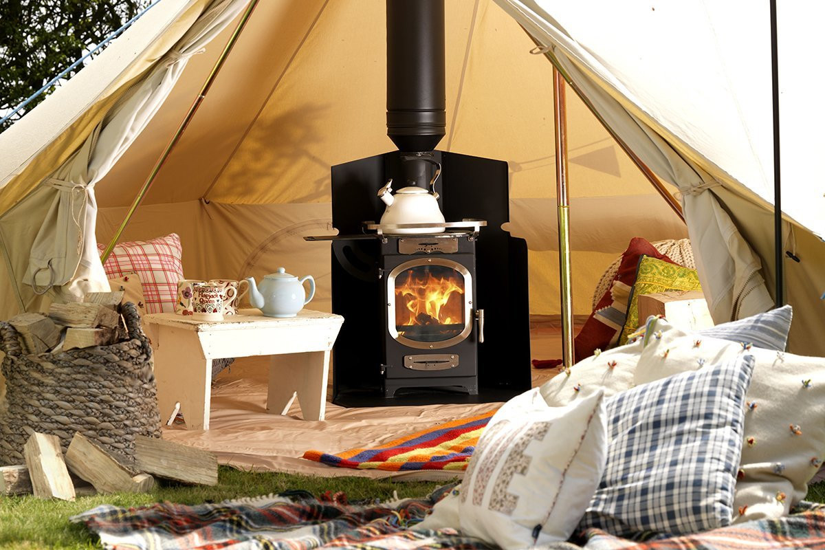 Camping Houtkachel, Klei Houtskool Draagbare Grill, Multifunctionele