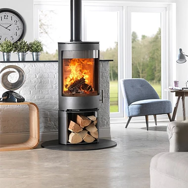 Charlton & Jenrick Purevision vrijstaand rond model laag open houtvak