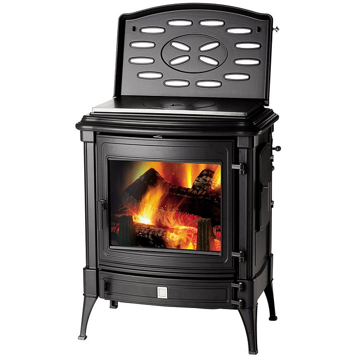 Kachel ALAZ K8M Houtkachel, zwart, 9 kW, open haard, kachel, permanente